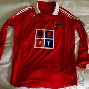 Benfica soccer jersey from Spain. Adidas brand. Bright red. Size XL.